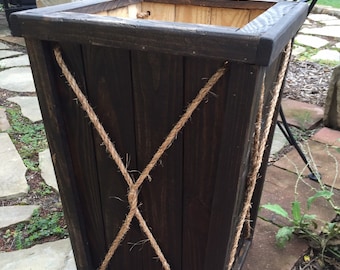 Tall wood planter/Entryway planter/Wedding planter/Wood planter box