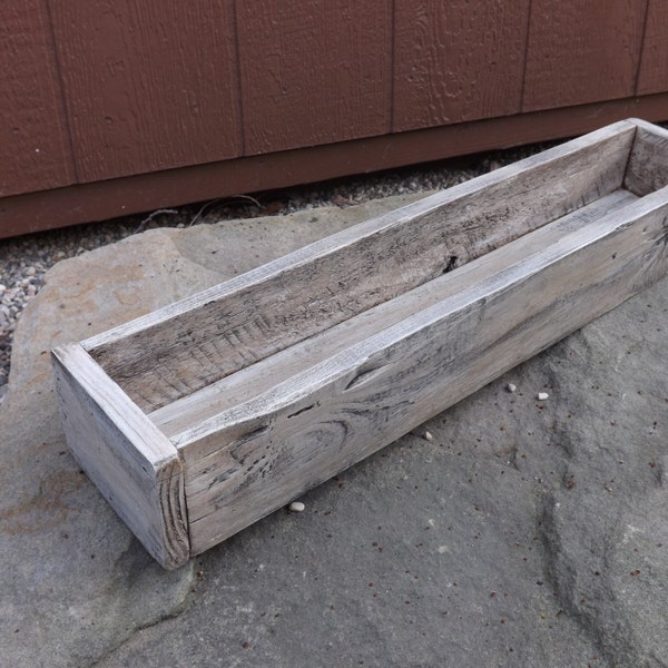 Wood tray/ planter/Trough/Wood planter box/Wood distressed planter box/wedding box/table trough/table centerpiece/Wood planter box