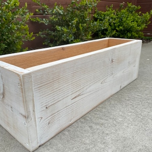 Distressed white Window Box