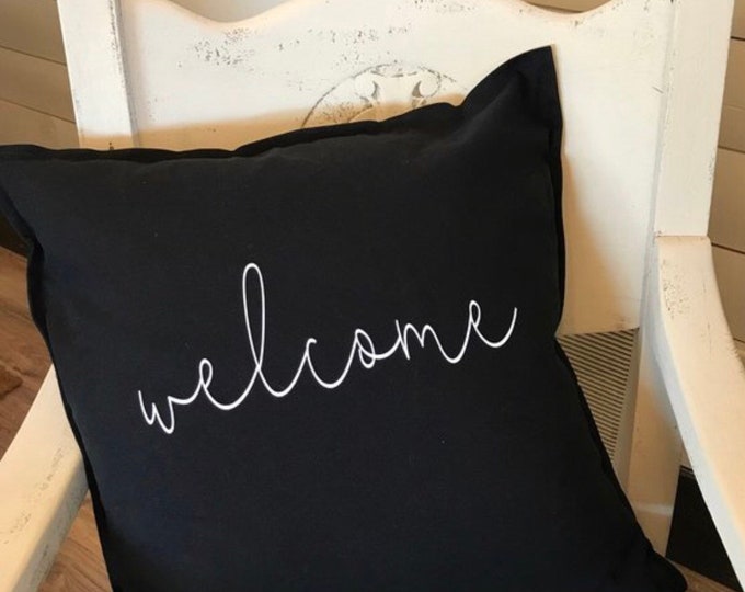 Welcome throw pillow, Decorative pillow