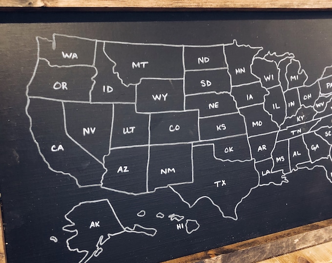 Where you visited states sign/States sign/Chalkboard sign/United States