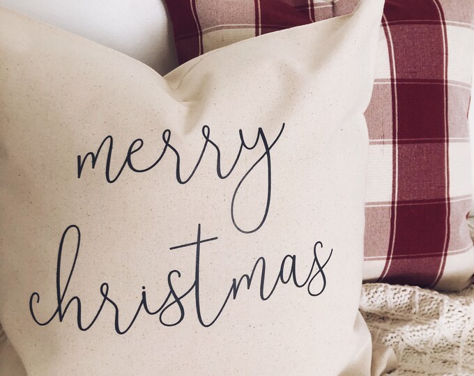 Merry Christmas Pillow Cover/Decorative Pillow