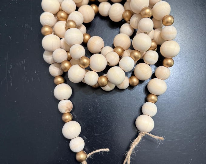Wood Bead Garland/Christmas Garland/Home Decor