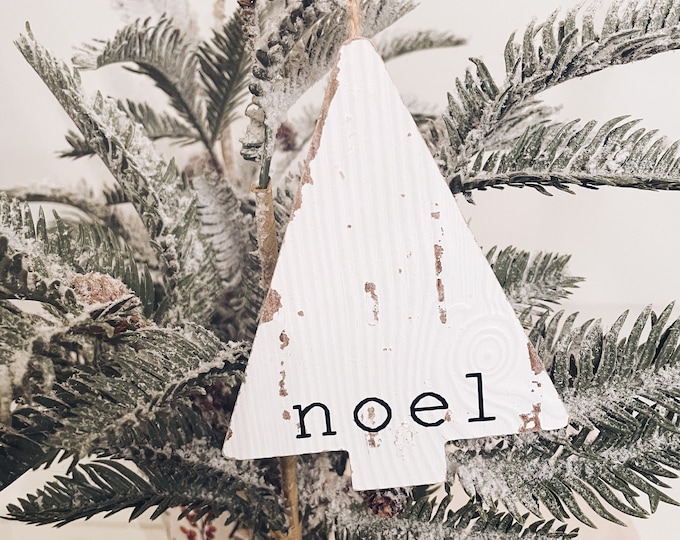 Noel Wood Christmas Ornament