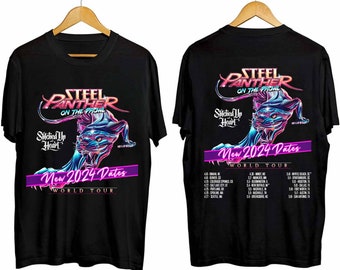 Camisa Steel Panther On the Prowl World Tour 2024, Camisa de fan de Steel Panther Band, Camisa Steel Panther Concert 2024, Steel Panther World Tour