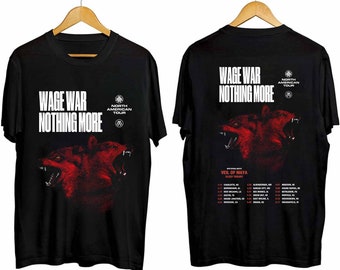 Nothing More and Wage War Spring 2024 US Tour Shirt, Nothing More Fan Shirt, Wage War 2024 Tour Shirt