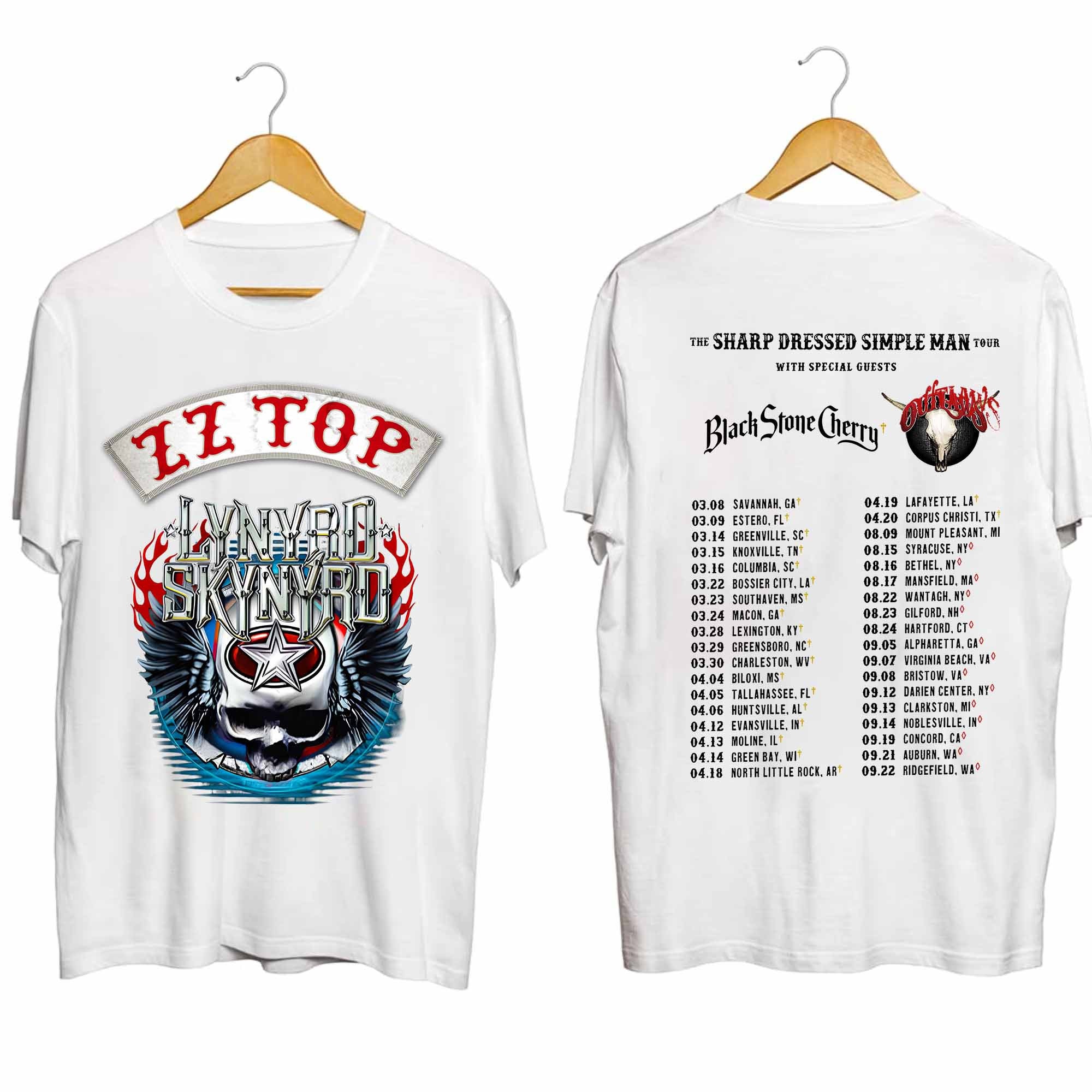 Lynyrd Skynyrd ZZ Top Tour 2024 Shirt, ZZ Top World Tour 2024