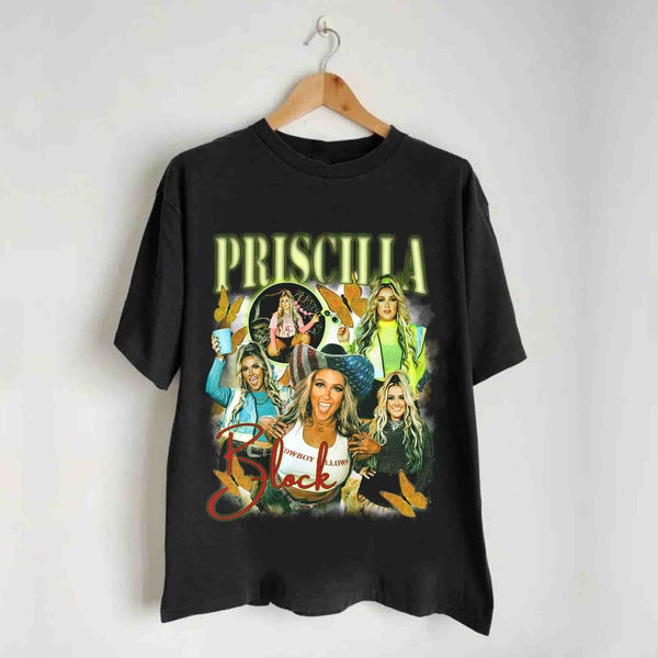 Vintage Priscilla Block 90s Shirt, Retro Priscilla Block Bootleg Shirt, Retro Priscilla Block Shirt For Fan, Priscilla Block Y2k Clothing