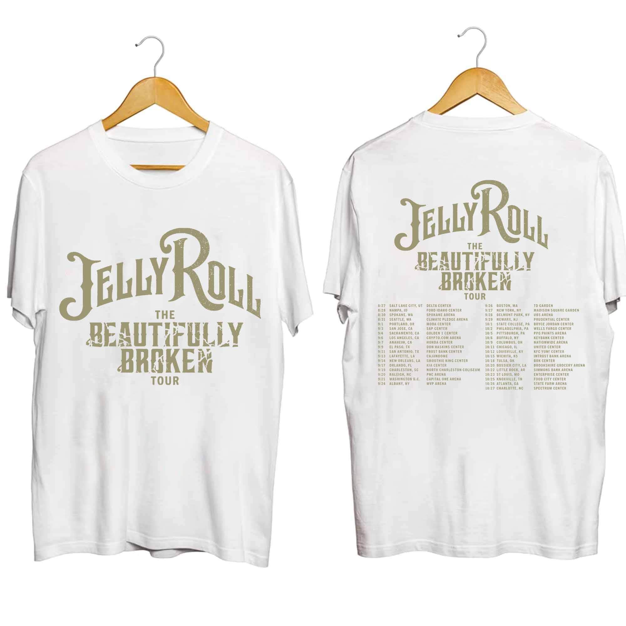 Jelly Roll The Beautifully Broken Tour 2024 Shirt, Jelly Roll Fan Shirt, Jelly Roll 2024 Concert Shirt