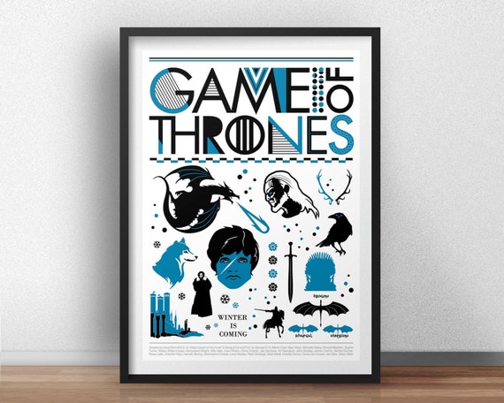 GAME OF THRONES TV SERIES GLOSSY WALL ART POSTER PRINT A1 - A5 SIZES AVAILABLE