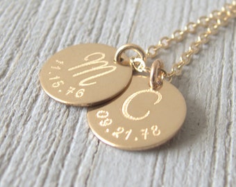 Personalized Mother and Son Necklace, Mom Gift, Engraved Mom necklace, Gift from Son, Initial Necklace, custom gift for Mom, Name necklace