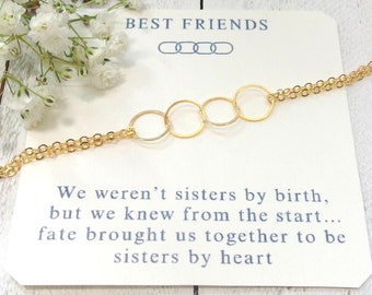 Zartes Gold Brautjungfer Armband, Passender Schmuck für Brautjungfern, Geschenk für Brautparty, Armbänder 2 3 4, Willst du mein Brautjungfer Geschenk sein