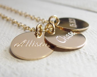 Personalized name necklace, Mother necklace with Initials and date, Gift for mom, Engraved necklace, Kids name and birthdate necklace