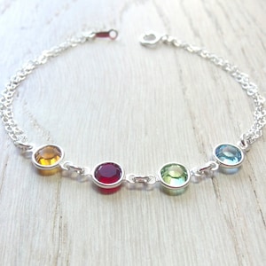 Birthstone Bracelet - Personalized Bracelet - Mother Bracelet - Family Bracelet - Grandma Bracelet - Personalized - Swarovski Birthstone
