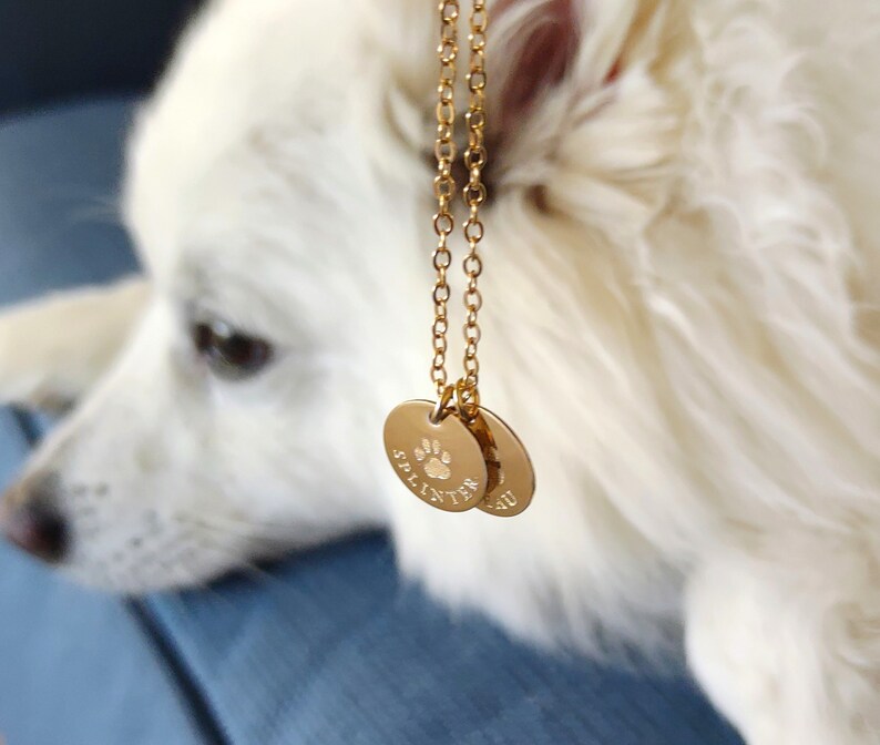 Dog Mom Necklace Silver Paw Print Necklace Gift for Dog Mom Etsy