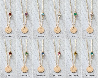 Personalized new Mom necklace, Birthstone name necklace, First mother day gift, Push present, Birthstone gift for mom, Mother Baby name gift