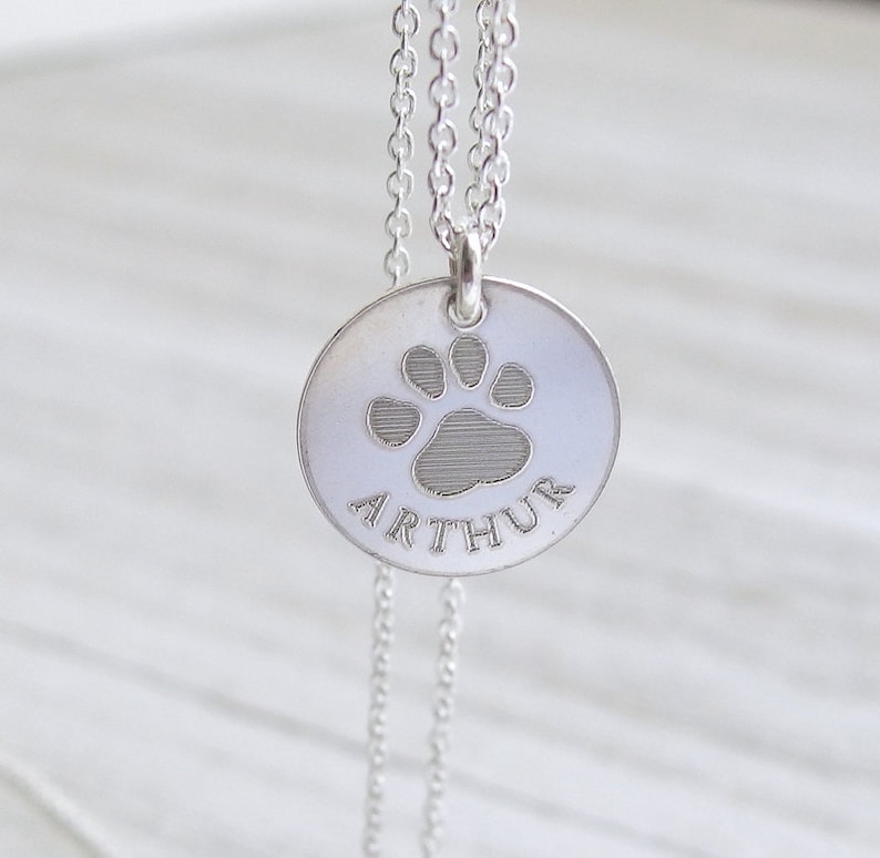 Actual Paw Print Necklace Dog Mom Gift Paw Necklace With Etsy