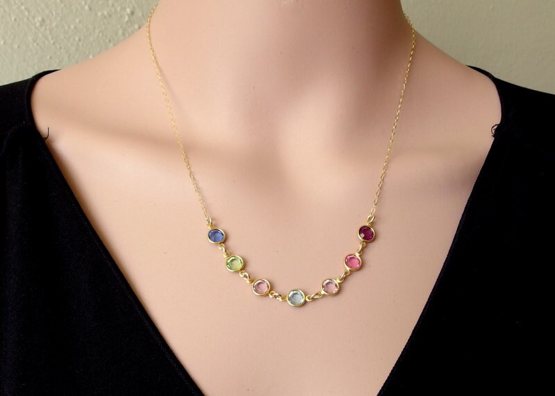 Grandma Necklace Mother Necklace Family Necklace Birthstone Etsy