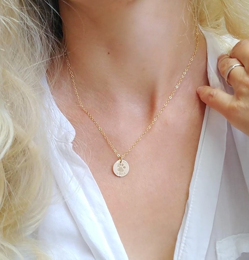 Actual Paw Print Necklace Dog Mom Gift Paw Necklace With Etsy