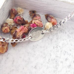 Actual Paw Print Bracelet – Custom Real Pet Paw Print Jewelry – Dainty sterling silver Dog or Cat Memorial Bracelet image 11