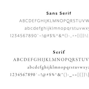May include: Two font styles are shown, one sans serif and one serif. The sans serif font is labeled "FONT 1" and the serif font is labeled "FONT 2". Both fonts include uppercase and lowercase letters, numbers, and punctuation marks.