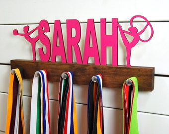 Personalized Rhythmic Gymnastics Medal Display - 12 or 20 inch