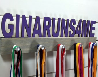 Custom Phrase & Font Medal Holder- 12 or 20 inch