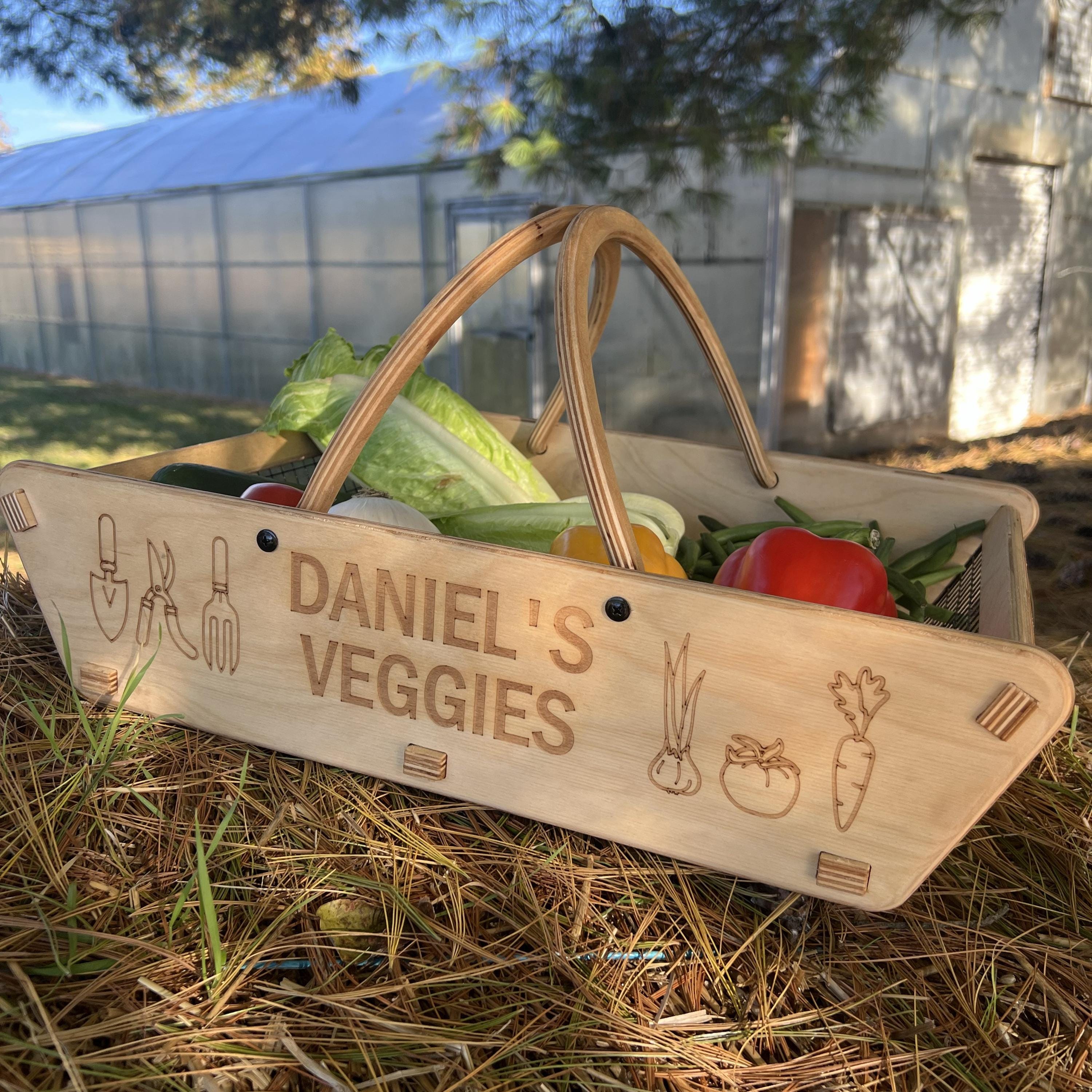 Personalized Harvest Basket, 2 Sizes, Garden Basket, Gardener Gift