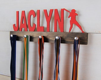 Personalized Softball Medal Holder - 12 or 20 inch