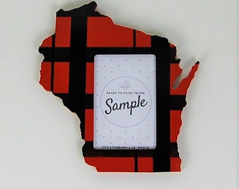 Ready to Paint State shaped 4x6 picture frame