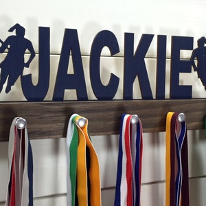 Personalized Girls Lacrosse Medal Display- 12 or 20 inch