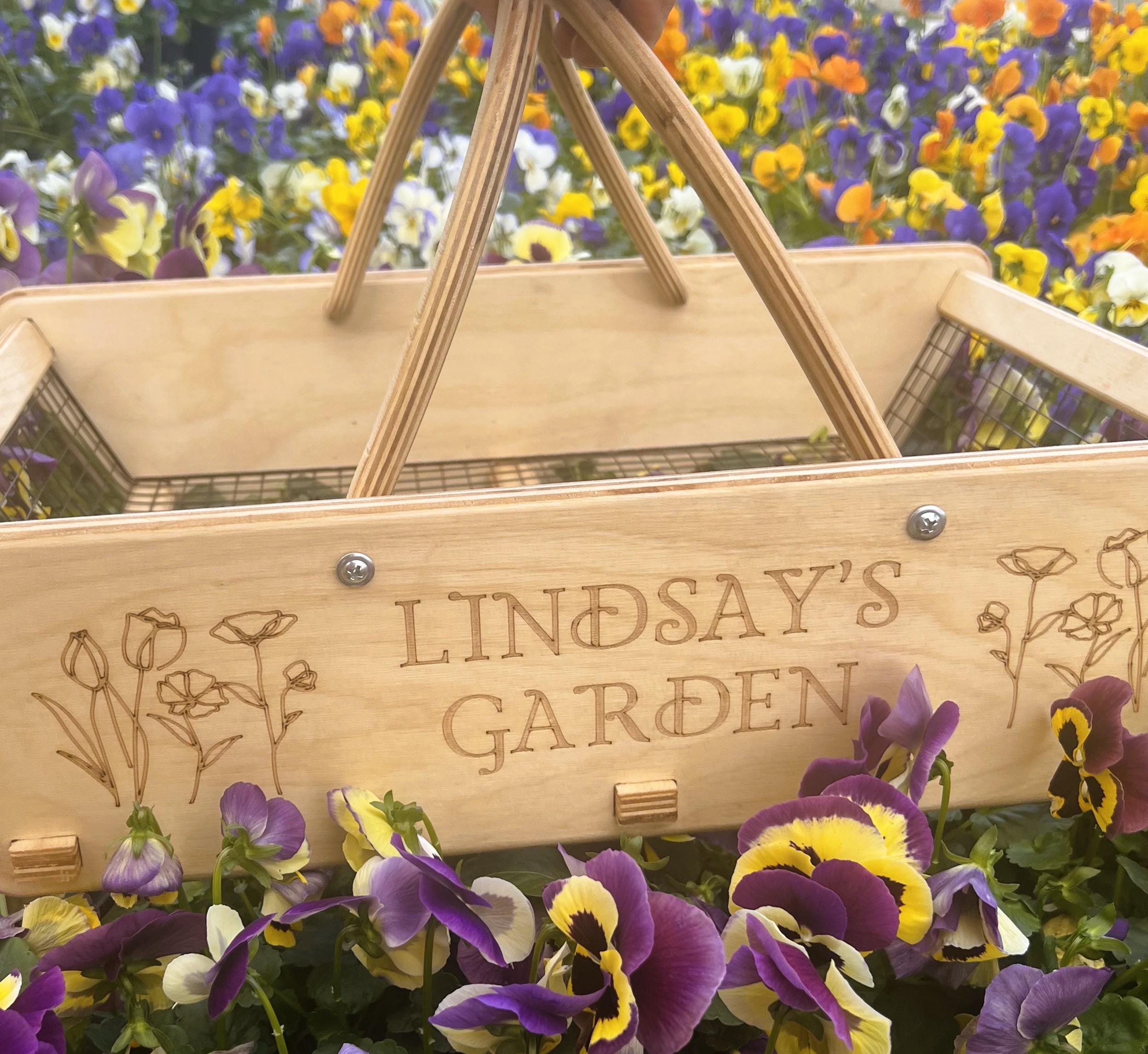 Personalized Harvest Basket, Garden Basket, Gift for Gardener, Mom Garden Gift, Vegetable Garden, Flower Garden, Egg Basket, Gardener Gift