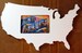 USA shaped picture frame 4x6 