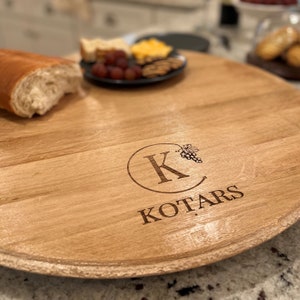 Wine Barrel Round Serving Tray, Personalized Engraved Reclaimed Charcuterie Cheese Board, Wine Lover Gift, Charcuterie Board