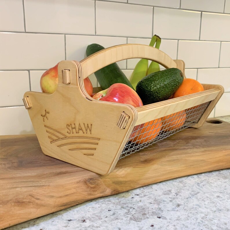 Personalized Harvest Basket Etsy