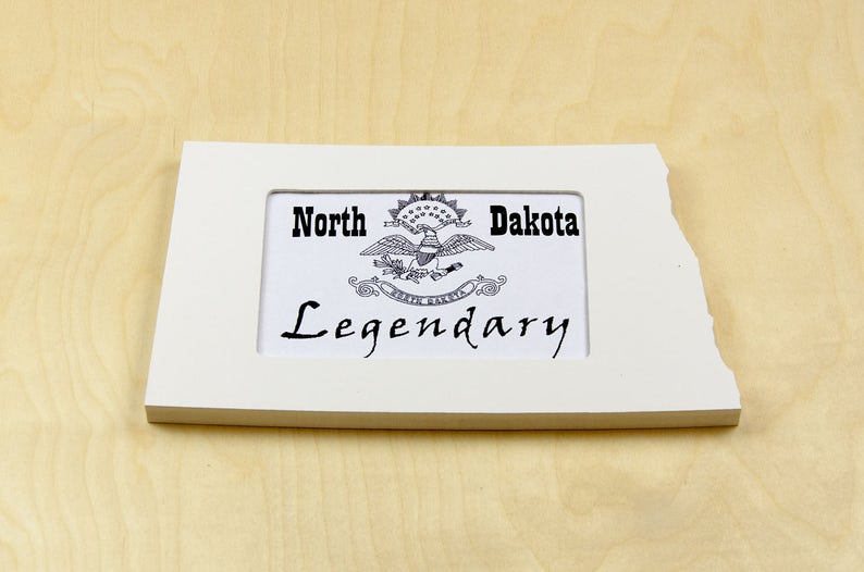 North Dakota picture frame 4x6 Etsy