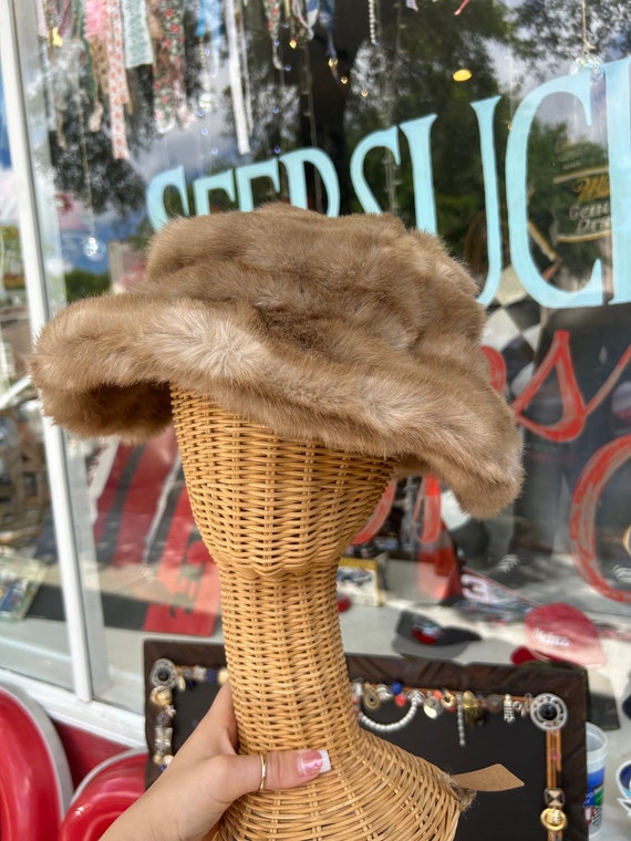 Beautiful vintage winter mink hat