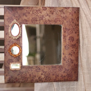 Elegant Square Mirror w/ Mini-Mirror Accents