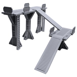 Multi-Level Industrial Skirmish Field - DND Terrain Compatible with Dungeons and Dragons, 28mm Miniature Wargaming