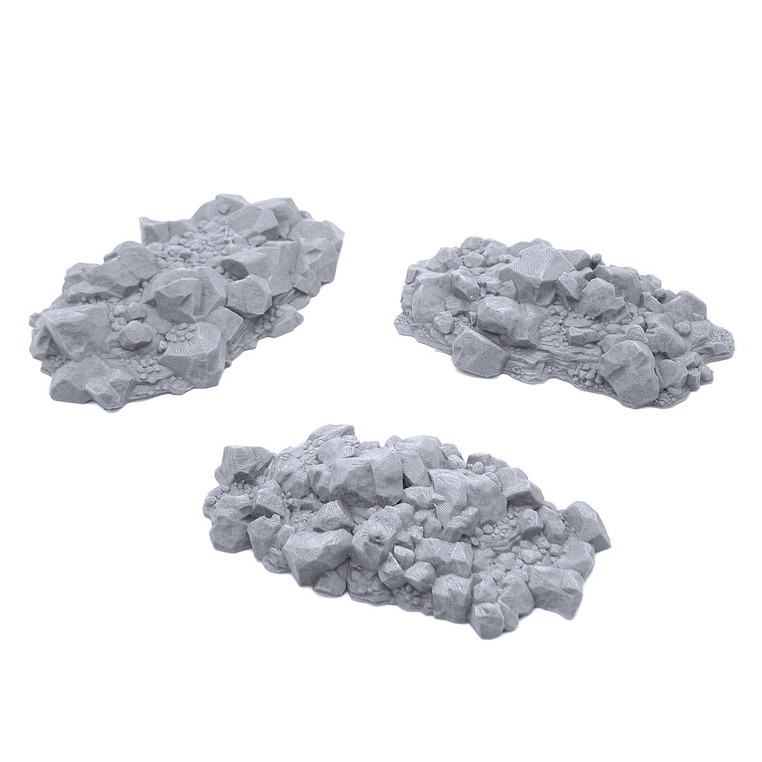 3D Printed Jagged Rocks: 15mm-28mm RPG Wargame Terrain - Etsy