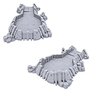 Orc Camp 3D Printed Terrain By Makers Anvil – Tabletop RPG Scenery For 28mm Miniatures, 4-Piece Set, Unpainted
