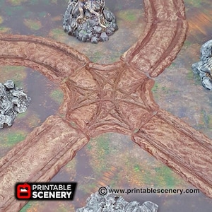 Forest Cart Tracks - DND Terrain Compatible with Dungeons and Dragons, 28mm Miniature Wargaming, Tabletop RPGs