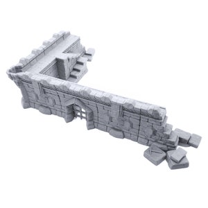 Dwarf Settlement Walls - DND Terrain Compatible with Dungeons and Dragons, 28mm Miniature Wargaming, Tabletop RPGs