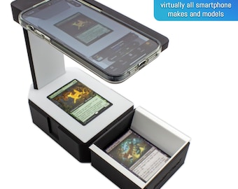 ScanBox Pour Cartes MTG – Coffret De Scan Avec Tapis Antidérapant Et Support Téléphone – Compatible ManaBox – Grande Capacité – Organisation TCG