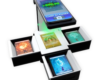 Scan Station Deluxe Set - TCG Scanner Stand for Sleeved and Unsleeved MTG Trading Cards - Works Best with Manabox App