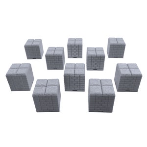 Locking Dungeon Tiles - Raised Floor Tiles (10x Pieces) - DND Terrain Compatible with Dungeons and Dragons, 28mm Miniature