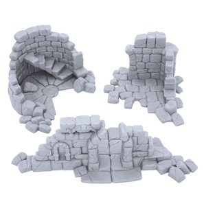 Ruined Town Building - DND Terrain Compatible with Dungeons and Dragons, 28mm Miniature Wargaming, Tabletop RPGs