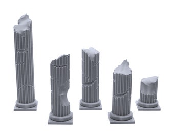 Ruined Roman Pillars: DND Terrain, 28mm Miniature Wargaming