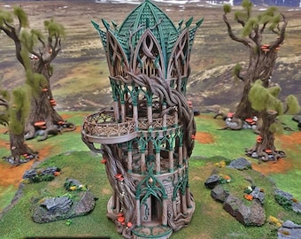 Tower Aeternus by Printable Scenery, 3D Printed Tabletop RPG Scenery and Wargame Terrain 15mm 28mm Miniatures