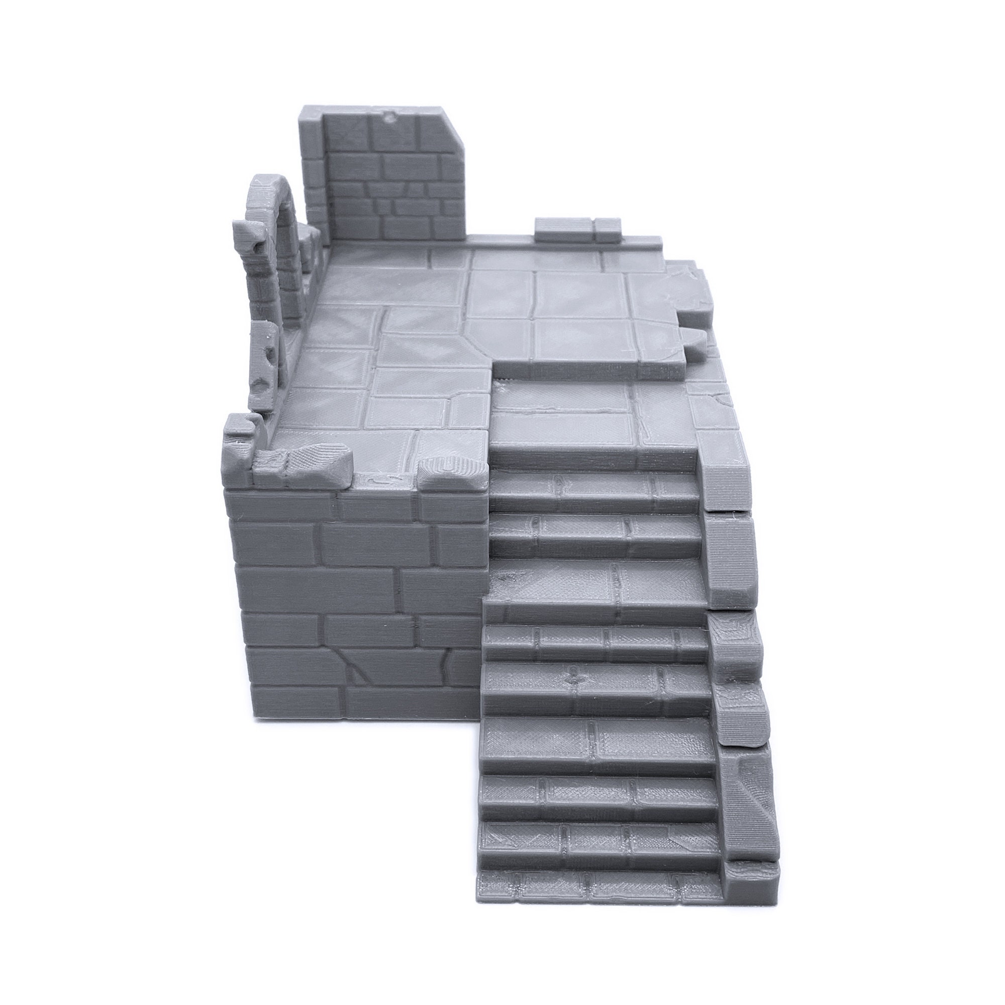 Escalera De Ladrillo Impresa En 3D Para Miniaturas De 28mm, Decoración De Terreno Para Juegos De Guerra Y Rol, Imprimable Y Pintable